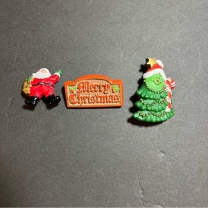 Vtg. Christmas Pins Hallmark + Unbranded (Lot Of 3); Christmas Brooches, Lapel